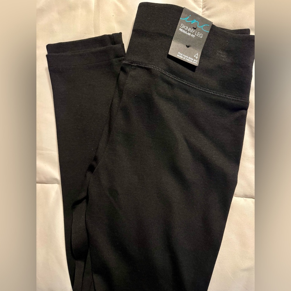 NWT, INC International Concepts Black Regular Fit Pants